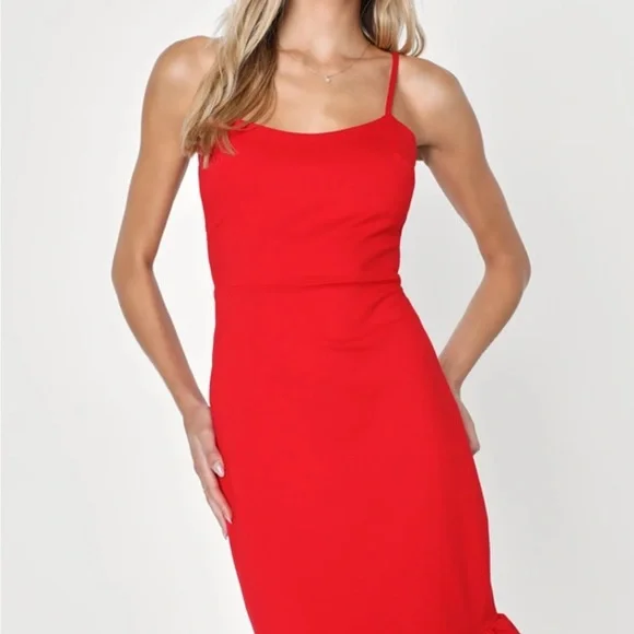 LULUS | Red dress - Picture 2 of 7